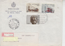 SAN MARINO  1979 -  Unificato 1016 (Einstein) - 1017/8 (Europa) -.- - Briefe U. Dokumente