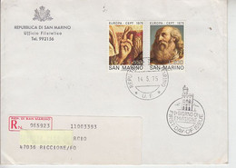 SAN MARINO  1975  - Sassone  926/7 - Europa -.- - Lettres & Documents