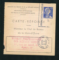 Entier Carte Réponse Marianne Muller 20 Centimes Bleu Storch E1 - Buoni Risposte