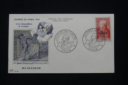 ALGÉRIE - Enveloppe FDC En 1954 - Journée Du Timbre - Comte Antoine-Marie De Lavalette - L 95937 - FDC