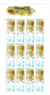 Bloc De 12 Timbres Avec Coupons  2002 Colombes Et Roses YT 373 Neuf /  Sheet  2002 Mint Mi 430 Zf X12 - Blocchi & Foglietti