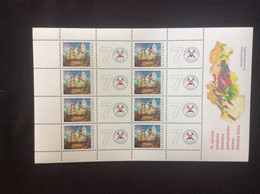 2010 SK Bloc De 8 Timbres + 8 Coupons Château De Topolcany Géologie 70 Ans YT 559 / Sheet - Ongebruikt