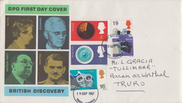 Enveloppe  FDC   1er  Jour   GRANDE  BRETAGNE   Inventions  Et  Découvertes  Récentes   1967 - 1952-1971 Dezimalausgaben (Vorläufer)