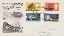 Enveloppe  FDC   1er  Jour   GRANDE  BRETAGNE   Technologie  Nationale   1966 - 1952-1971 Pre-Decimal Issues