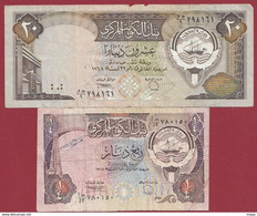 Koweit 2 Billets Dans L 'état (20 Dinars 1986/91--(Sign 6) FORTE COTE EN UNC) (87) - Kuwait