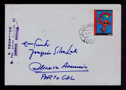 Delcampe - ANGOLA Luanda ECP Pmk Flags Drapeaux 1977 MPLA Congress Portugal Mailed Gc5545 - Briefe