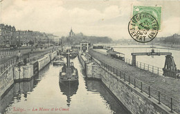 LIEGE - La Meuse Et Le Canal, Un Remorqueur. - Remolcadores