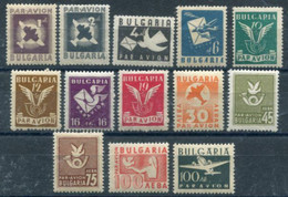 BULGARIA 1946 Airmail Definitive MNH / **.  Michel 534-46 - Altri & Non Classificati