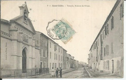 7 - SAINT-GILLES - TEMPLE, AVENUE DE NIMES  ( Animées ) - Saint-Gilles