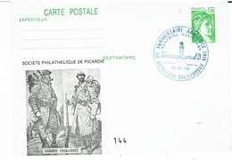 ENTIER POSTAL - Marianne GANDON - Anniversaire Armistice - 1978 - VILLERS-BRETONNEUX - - Letter Cards