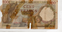 BANCONOTA    FRANCIA    100  FRANCHI - 100 F 1945-1954 ''Jeune Paysan''