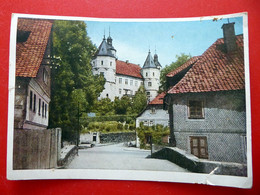 Schleusingen - Schloss Bertholdsburg - 1954 Gel. Briefmarke - Bahnpost - Thüringen - Hildburghausen