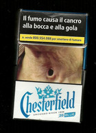 Tabacco Pacchetto Di Sigarette Italia - Chesterfield Blue 5 Da 20 Pezzi - Tobacco-Tabac-Tabak-Tabaco - Etuis à Cigarettes Vides
