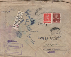 ROMANIA LETTRE COVER REC BUCAREST 5/4/1944 + CENSURE CENZURAT POUR FRANCE - 2de Wereldoorlog (Brieven)