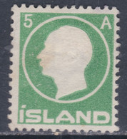 Islande N° 68 (.) Effigie De Frédéric VIII ; 5 A. Vert Neuf Sans Gomme - Ungebraucht