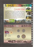 Cambogia - Folder Bolaffi Monete Del Mondo - Second Riel - 1994 Km92/km95 - Kambodscha
