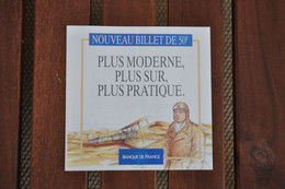 Brochure De Promotion Du Nouveau Billet De Banque De 50F Saint-Exupéry - Otros & Sin Clasificación