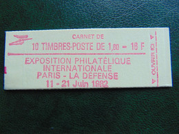 Carnet N°. 2187-C2 Liberté De Delacroix à 1,60 X 10 - Standaardgebruik