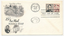 Etats Unis => Enveloppe FDC => Président Abraham LINCOLN -  Premier Jour - San Francisco - 22/9/1960 - 1951-1960