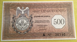 Banconota Alternativa Guardiagrele Simbolo Econometrico 500, Moneta Del Popolo - Te Identificeren