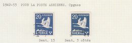 SUEDE USED YVERT PA 7 & 7a Vol De Cygnes - Used Stamps