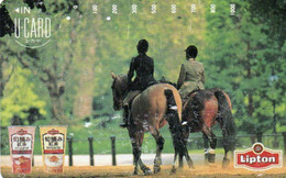 PHONE CARD- JAPAN - Paarden