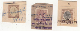 3 Diff., Gwalior State, Revenue / Fiscal, British India Used - Gwalior