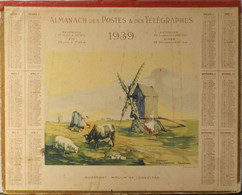 ALMANACH  ANCIEN  Des Postes & Des Télégraphes 1939 - OUESSANT Le MOULIN De LOQUELTAS - Grand Format : 1921-40