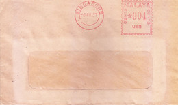 MALAYSIA / MALAYA, SINGAPORE : METER FRANKING : YEAR 1957 - Malayan Postal Union