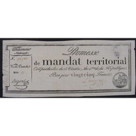 France, Promesse De Mandat Territorial, Bon De 25 Francs, Série:11, TB - Assignats & Mandats Territoriaux