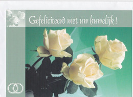 Postogram 146 N / 99 - Gefeliciteerd Met Uw Huwelijk - Witte Rozen - Postogram