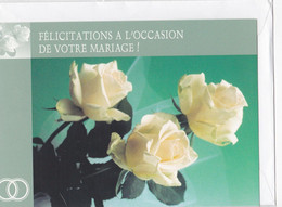 Postogram 147 F / 99 - Félicitations à L' Occasion De Votre Mariage ! White Roses - Postogram