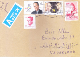 BELGIUM : USED COVER SENT TO NEDERLANDS : YEAR 2011 : USE OF 4v DIFFERENT POSTAGE STAMPS - Covers & Documents