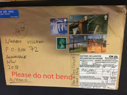 (NN 33) UK Cover Posted To Australia (as Seen) Posted In 2021 During COVID-19 Pandemic (with Pen Marks Across) - Storia Postale