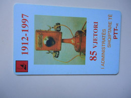 ALBANIA   USED   PHONECARDS  THLEPHONES STAMPS - Albania