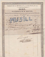 Oury, Successeur De M. Hervier. Marchand Orfèvre, Passage De La Réunion N° 7, Rue Saint-Martin, N° 104, Paris. 13/1/1883 - Non Classificati