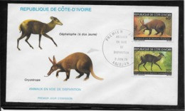 Thème Animaux - Céphalophe / Oryctérope - Côte D'Ivoire - Enveloppe - Sonstige & Ohne Zuordnung