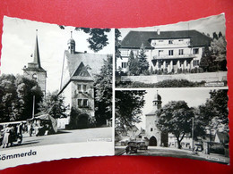 Sömmerda - Oberschule - Marktstände - Auto - Kirche - Echt Foto - Kleinformat DDR 1960 - Thüringen - Sömmerda