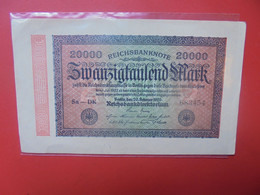 Reichsbanknote 20.000 Mark 1923 Circuler - 20.000 Mark