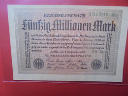 Reichsbanknote 50 MILLIONEN Mark 1923 Circuler - 50 Millionen Mark