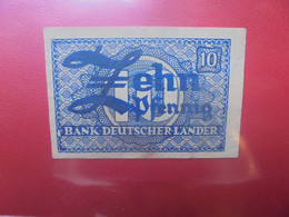 Bank Deutscher Länder 10 Pfennig 1949 Circuler - 10 Pfennig