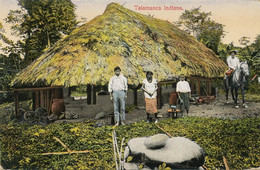 Talamanca Indians  Hand Colored In Front Of Their Hut Edit Wimmer Limon - Costa Rica