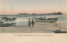 D.S.W. Afrika German Colony Swakopmund Pier Und Alte Landungsstelle  Train. Hand Colored  C.A.W.G. 17 - Namibia