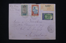 SOUDAN - Enveloppe En Recommandé De Kayes Pour Toulouse En 1932 - L 95974 - Covers & Documents