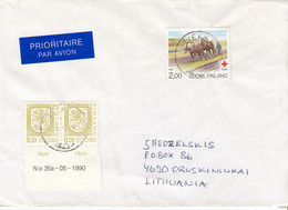 Cover 1994 Sent From Finland To Lithuania #27237 - Storia Postale