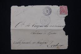 RÉUNION - Enveloppe De St Paul Pour La France En 1906, Aff. Groupe, Oblitération Ligne Maritime , Dans L’état - L 95977 - Lettres & Documents