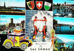 ► SKI Nautique Féminin En SUISSE  -  Lac Léman    ( Water Skiing Wasserski ) - Wasserski