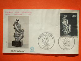 FRANCE 1er JOUR 1982-N°2234 Sculpture De Marc Boyan Sur Enveloppe.  TB - Sculpture
