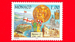 Principato Di MONACO - Usato - 1997 - 700 Anni Della Dinastia Grimaldi Di Monaco - Rainier II (1350-1407) - 1.00 - Usados