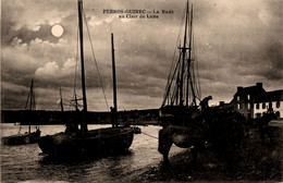 Perros Guirec * La Rade Au Clair De Lune * Attelage * Bateau Pêche - Perros-Guirec